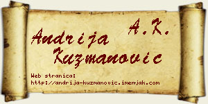 Andrija Kuzmanović vizit kartica